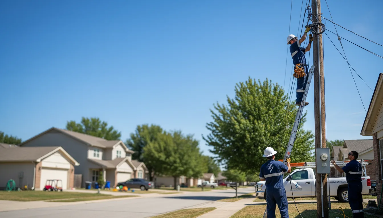 Residential electrician providing installation services in Leslie, GA
